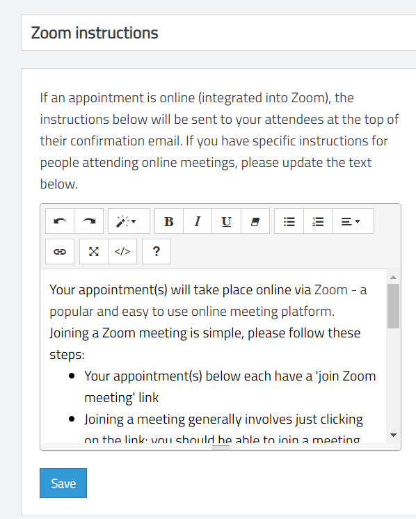 starting a zoom meeting